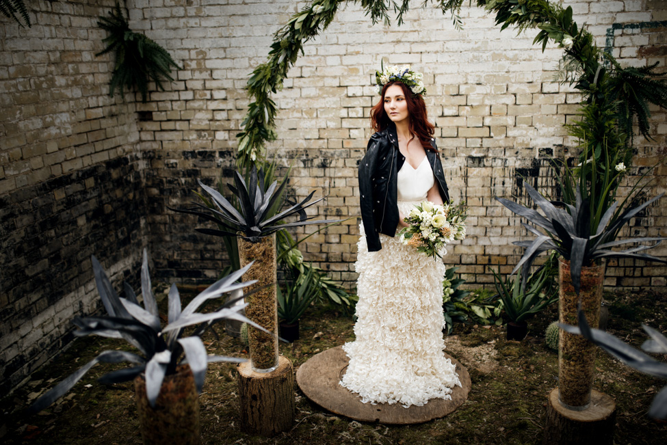 Alternative Wedding day Styling with Fresh Tropical Spring and Urban Cool Vibes