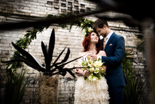 Alternative Wedding day Styling with Fresh Tropical Spring and Urban Cool Vibes