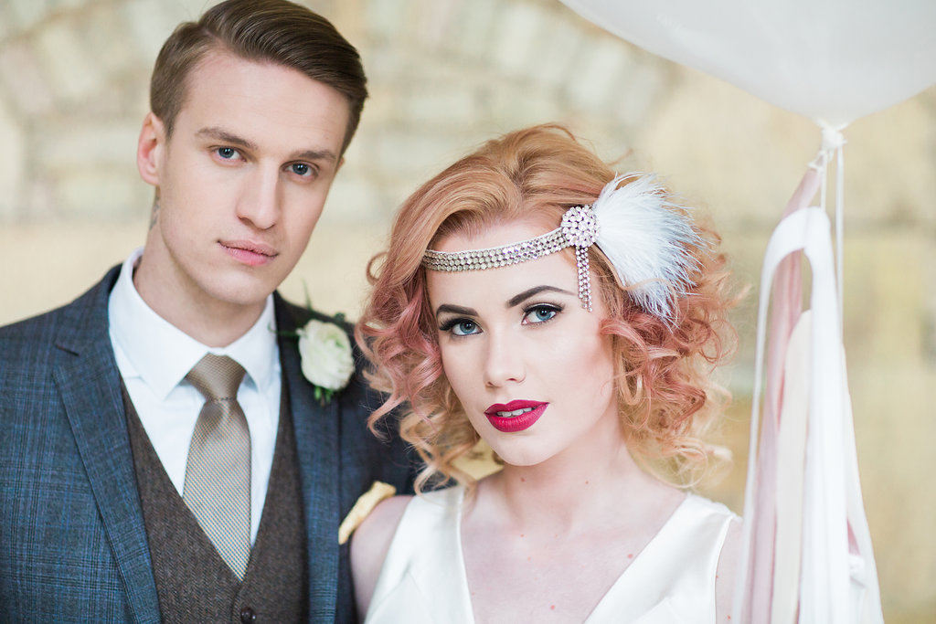 Modern 1920's Wedding Inspiration with Luxe Art Deco Vibes