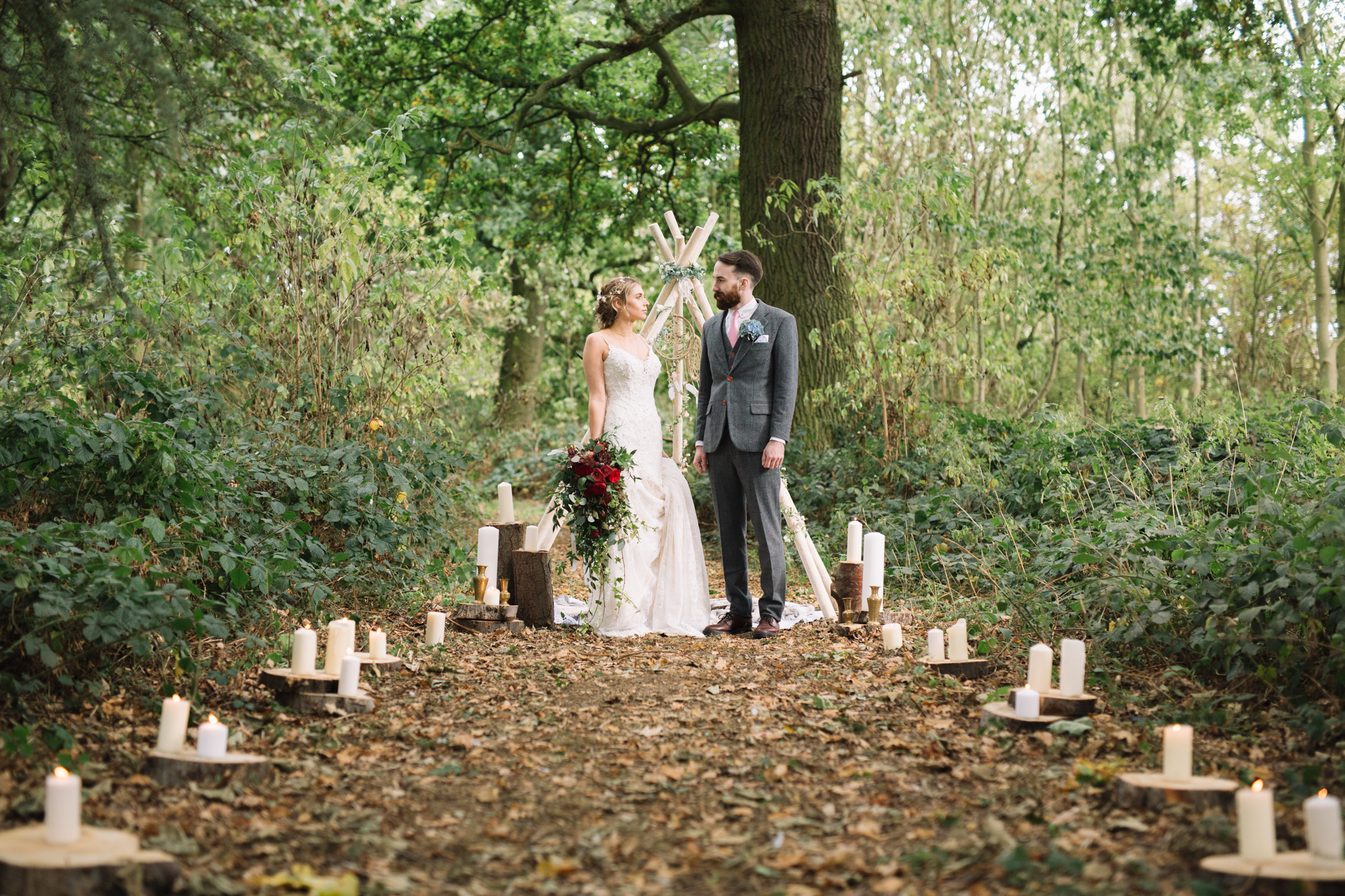A Woodland Wonderland Wedding Journey at Kimbleton Castle