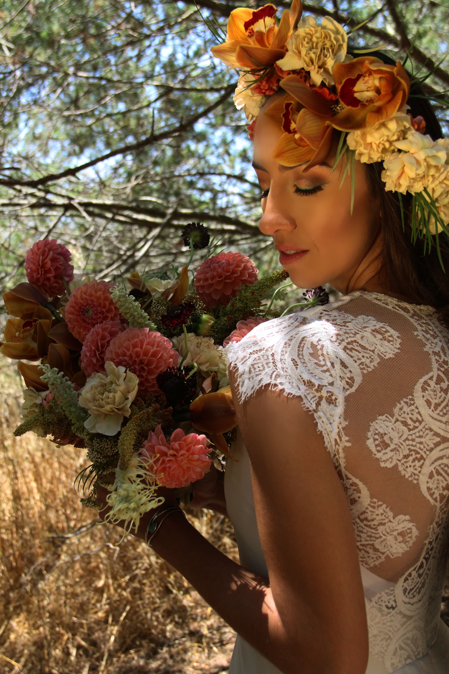 Exotic Outdoor Wedding with Gold and Turquoise Touches