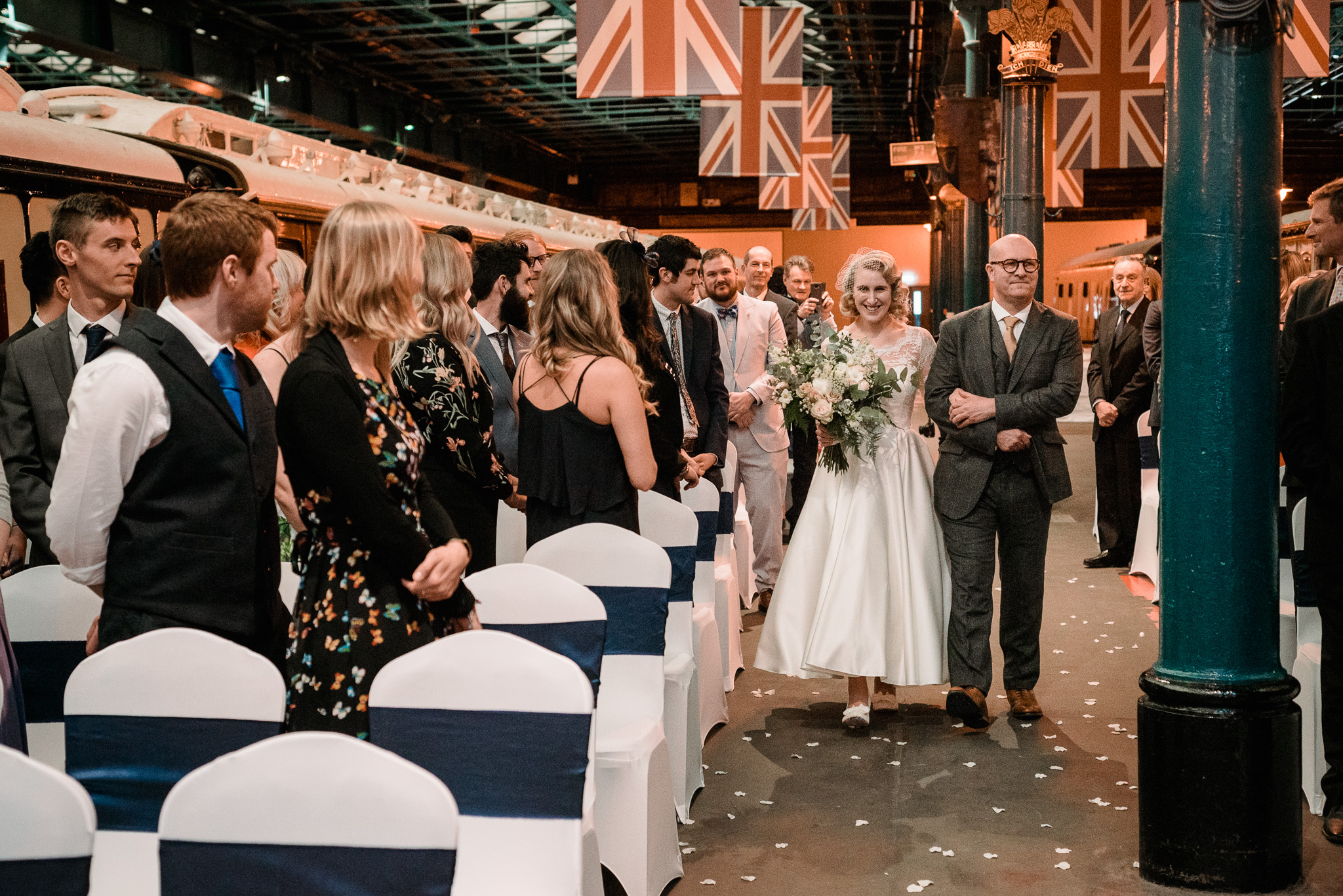 A Railway Museum Wedding with DIY Touches and Vintage Style