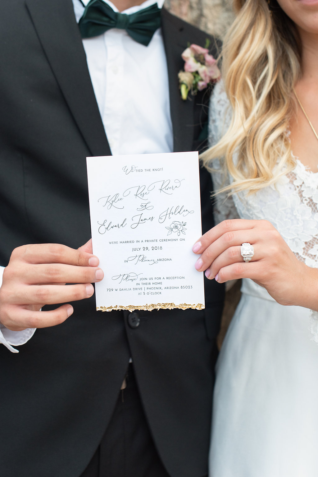 Emerald Wedding Ideas - An Elegant and Modern Styled Elopement in Phoenix, Arizona