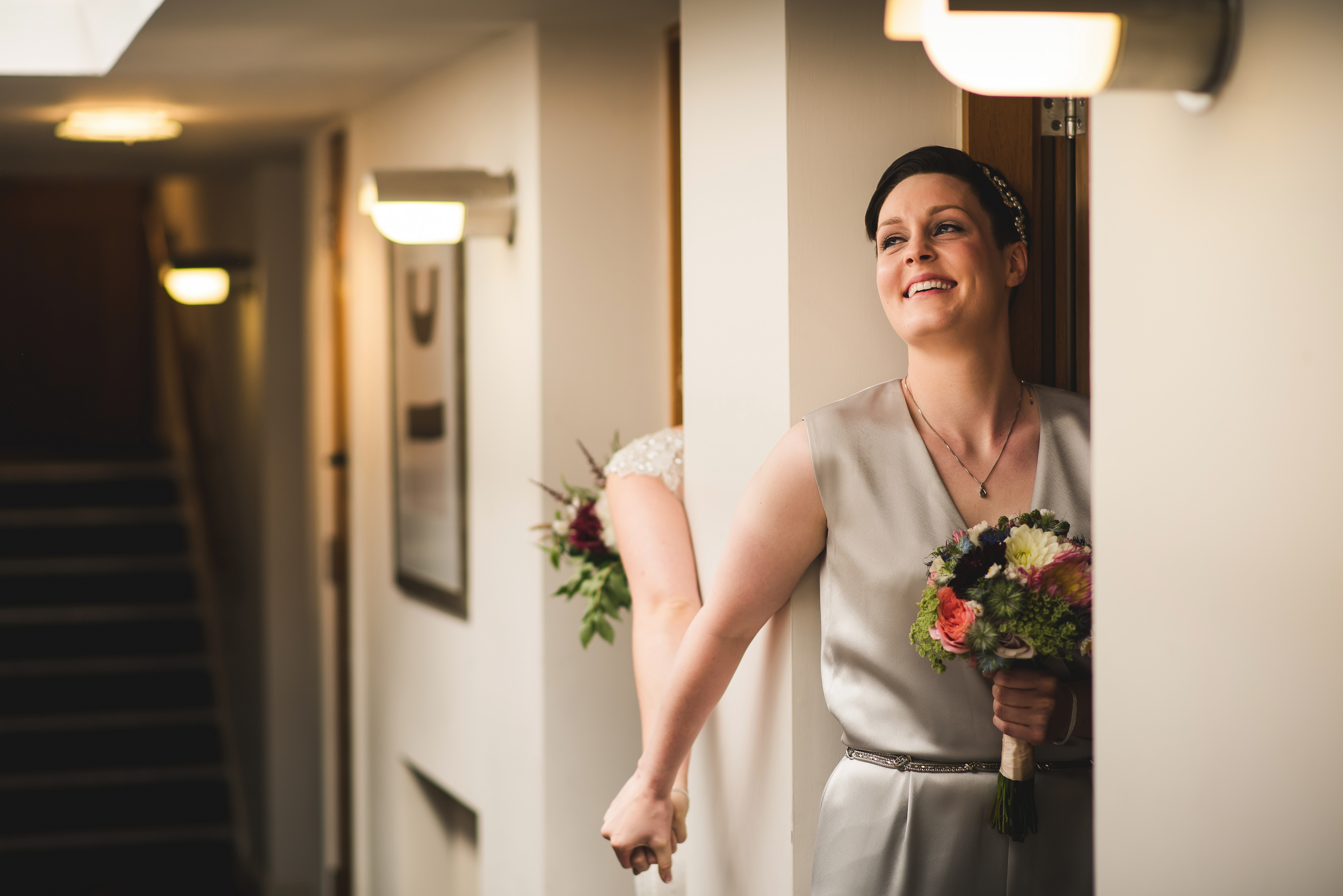 Modern DIY Wedding at Theobolds Estate with A Dress A Jumpsuit and Lots of Personal Touches