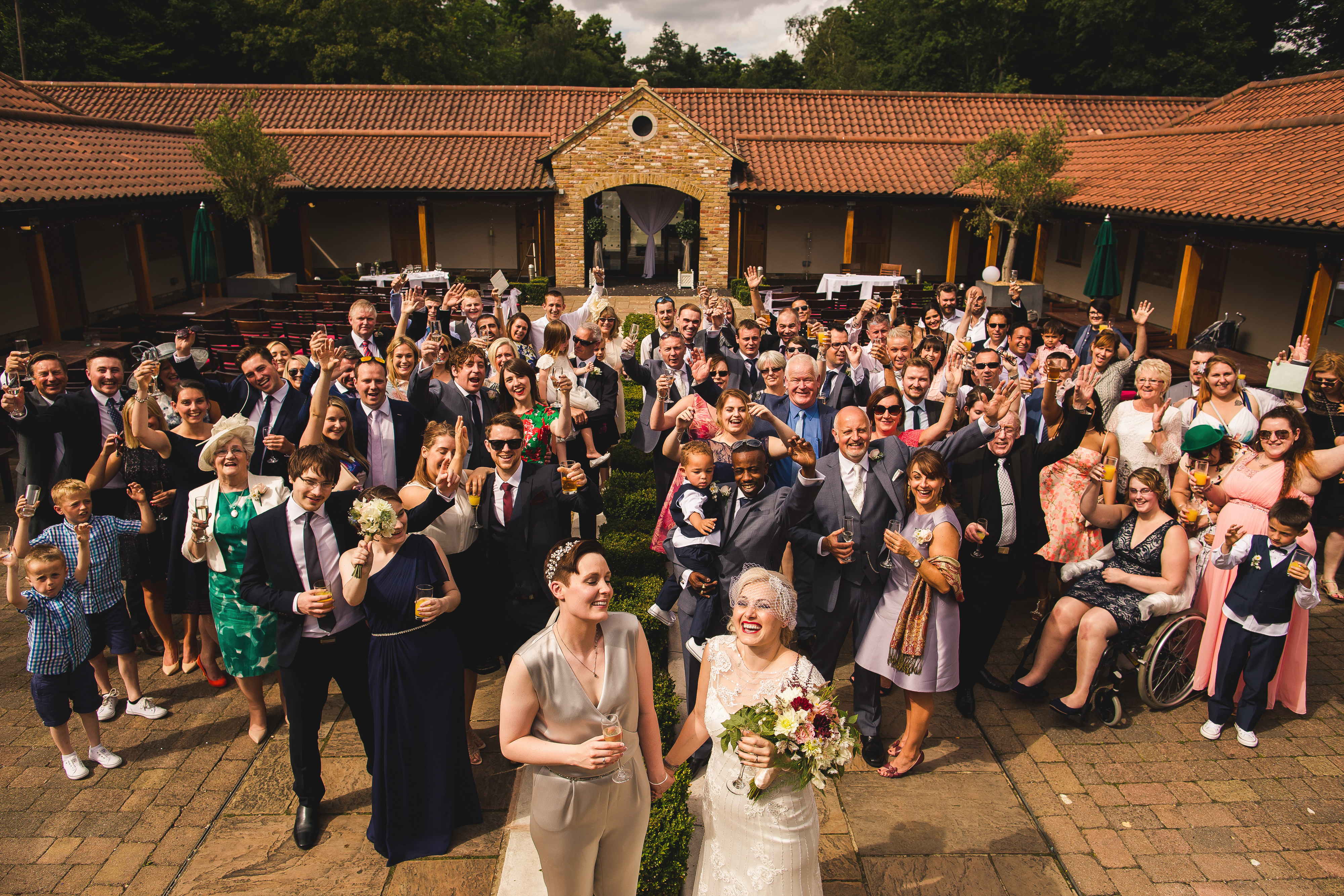 Modern DIY Wedding at Theobolds Estate with A Dress A Jumpsuit and Lots of Personal Touches