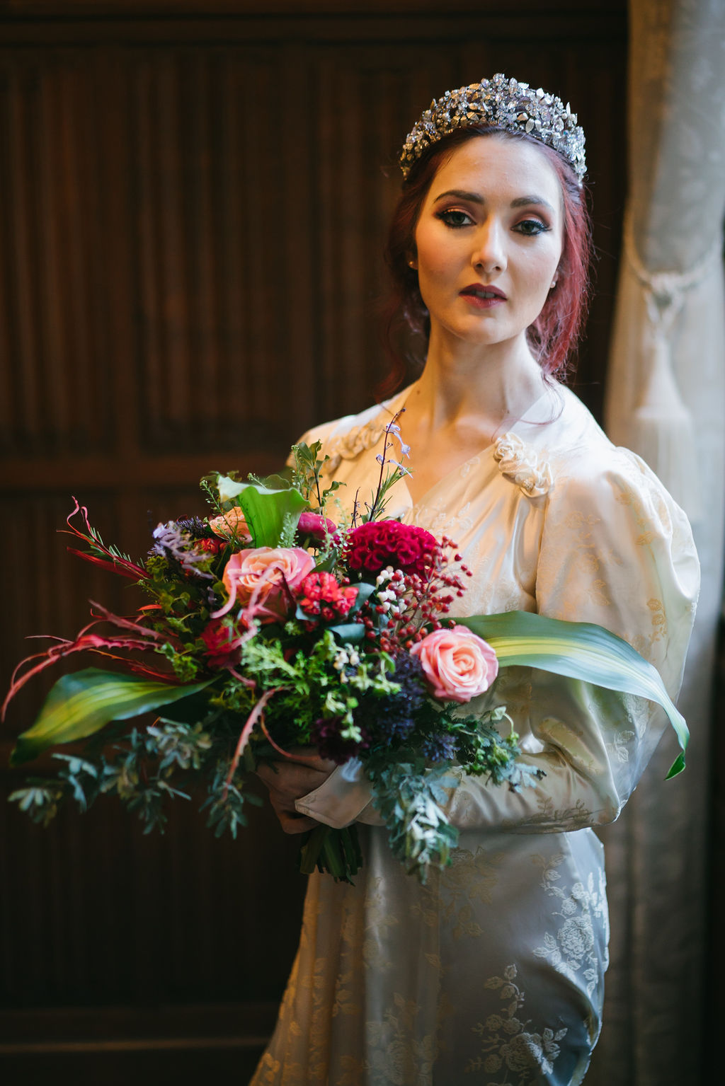 Opulent Red and Gold Vintage Christmas Wedding 