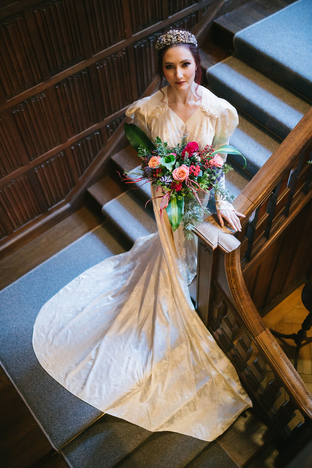 Opulent Red and Gold Vintage Christmas Wedding 