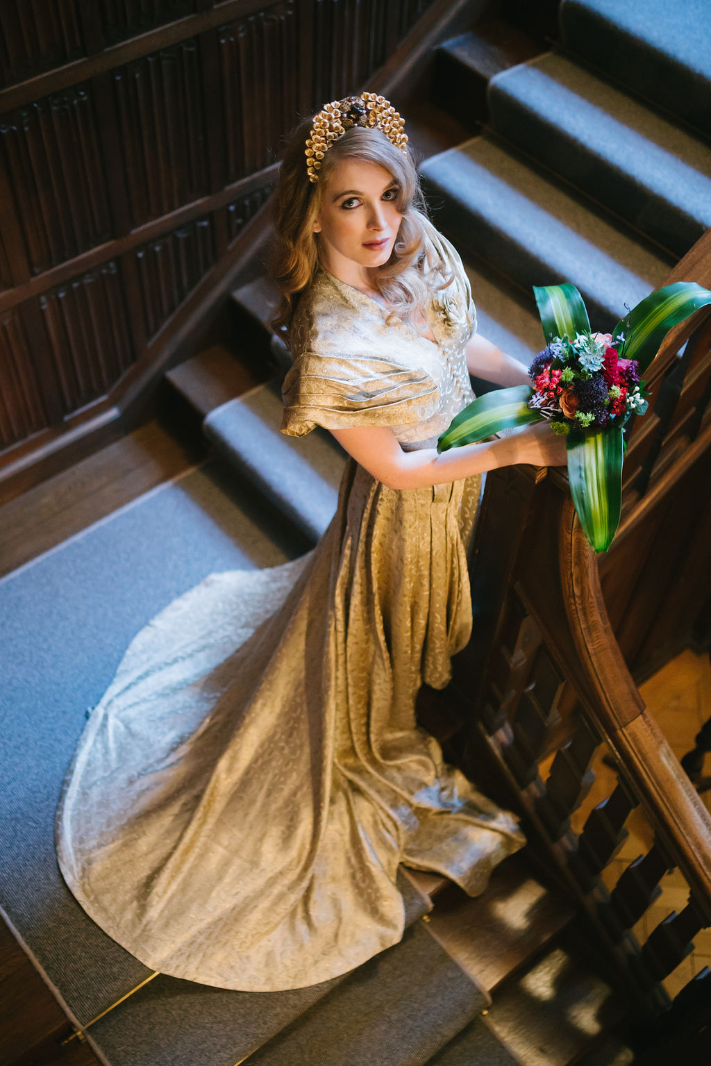 Opulent Red and Gold Vintage Christmas Wedding 