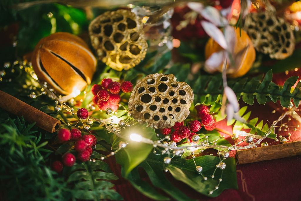 Opulent Red and Gold Vintage Christmas Wedding 