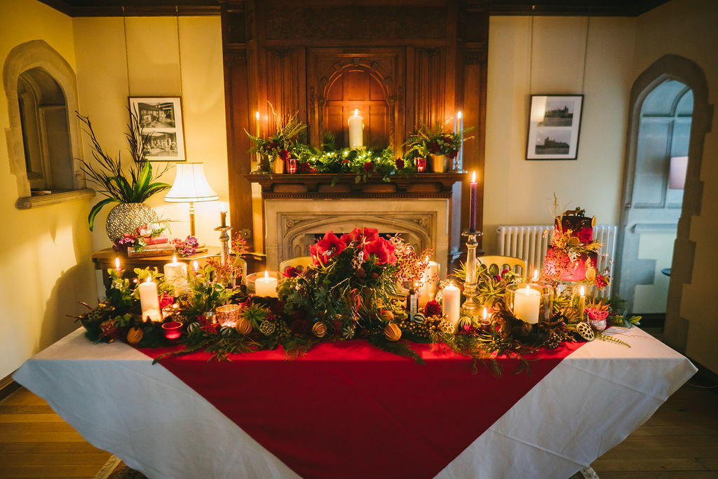 Opulent Red and Gold Vintage Christmas Wedding 