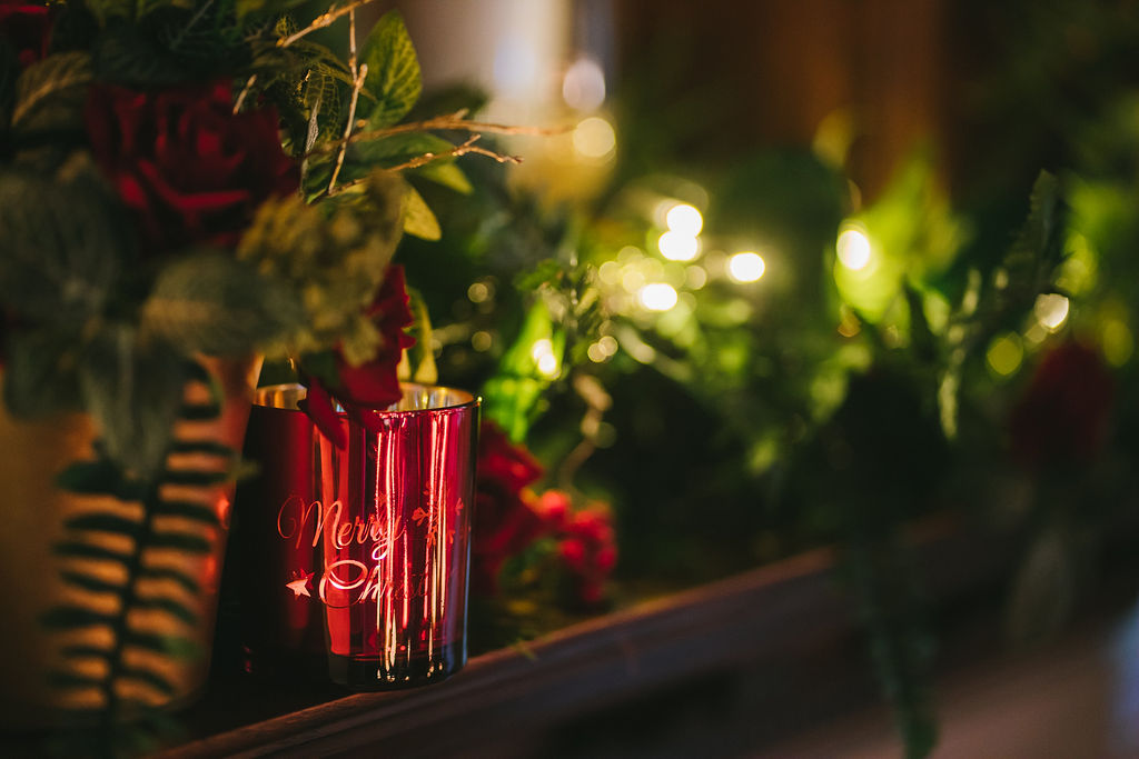 Opulent Red and Gold Vintage Christmas Wedding