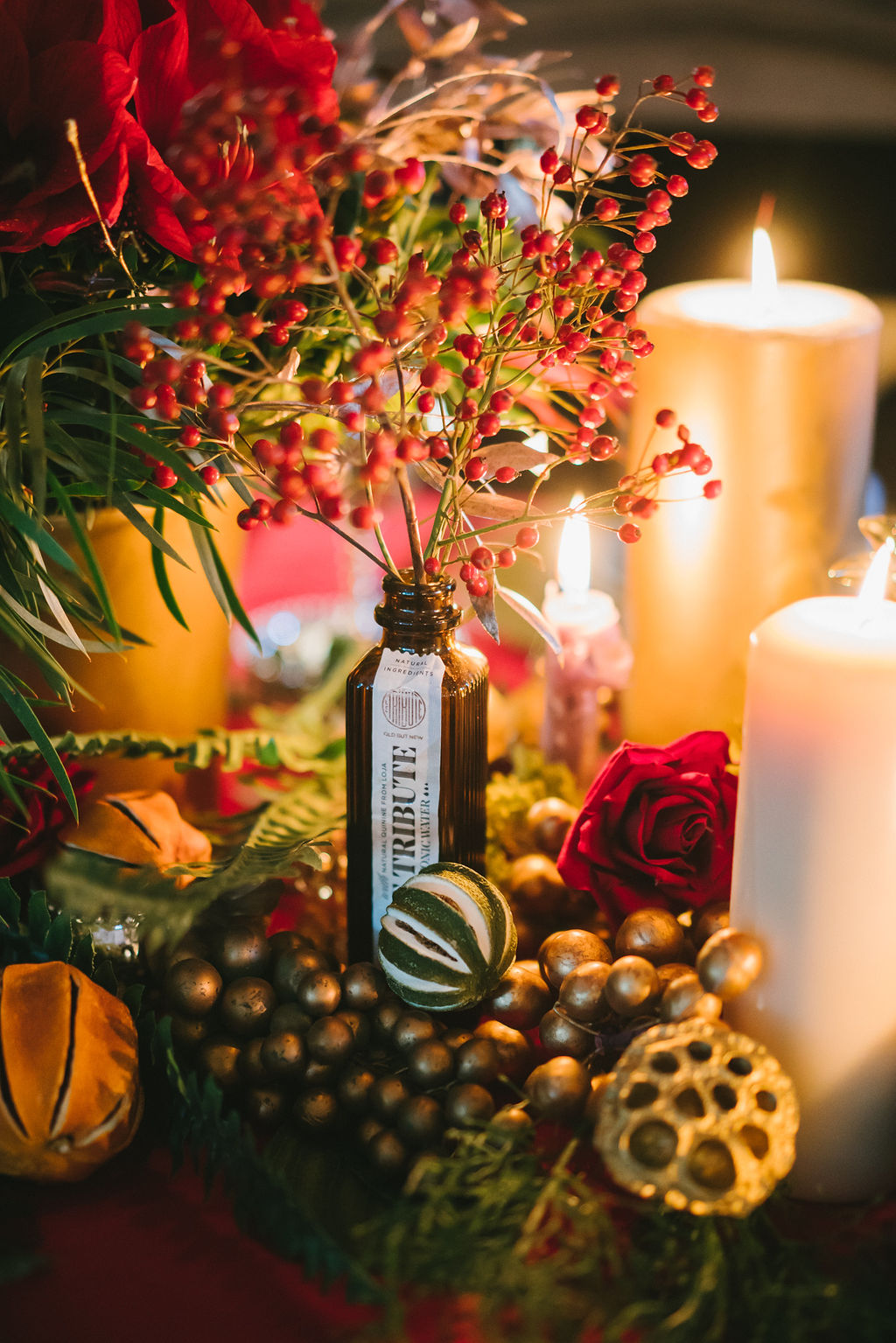 Opulent Red and Gold Vintage Christmas Wedding 