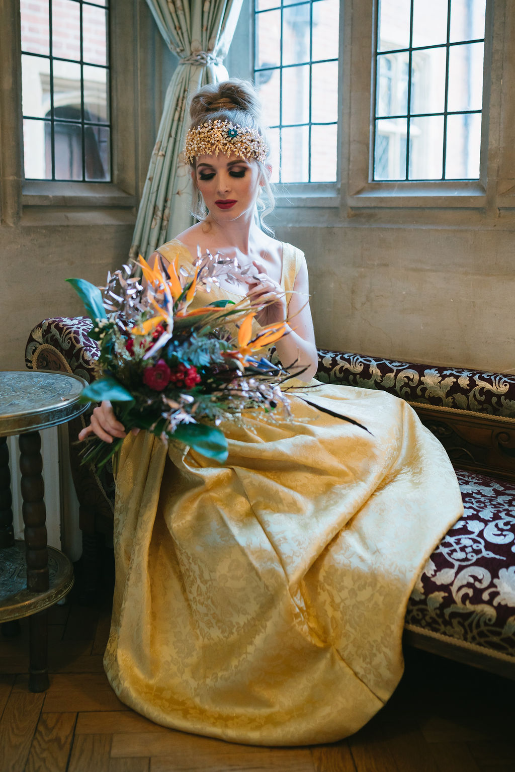 Opulent Red and Gold Vintage Christmas Wedding 