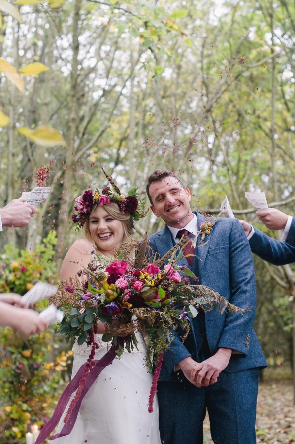 Rustic Woodland Wedding with Boho Styling and a Glitter Bar