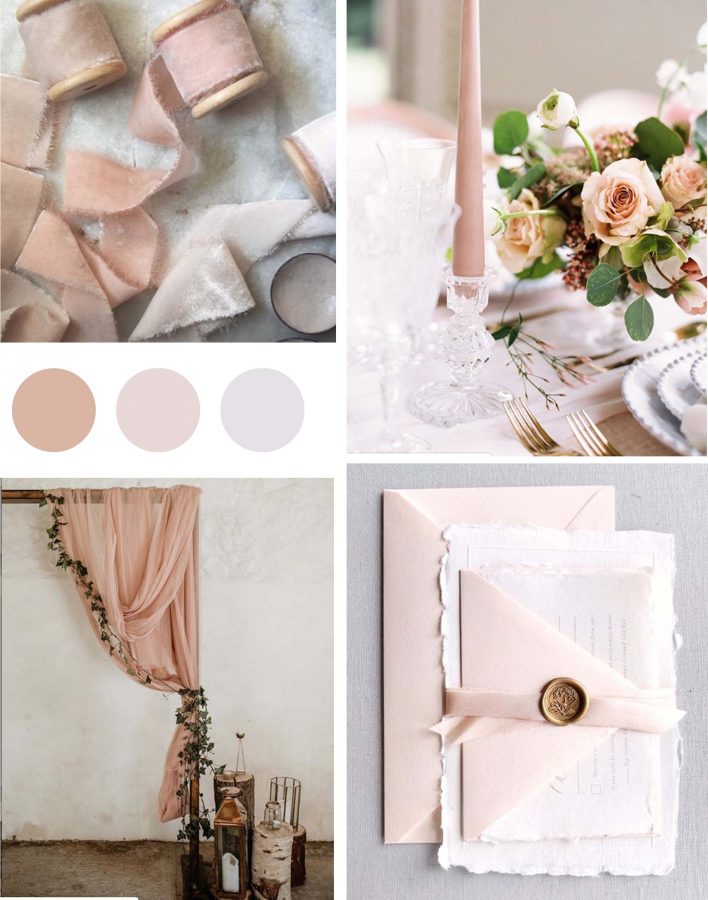 Blush Colour Wedding Mood Board