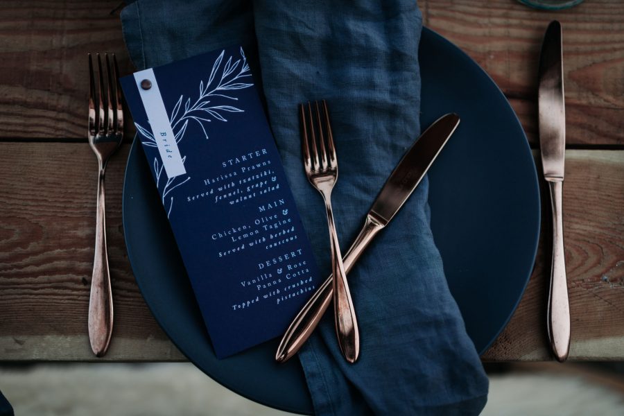 Industrial Luxe Wedding Inspiration with Blue and Copper Touches