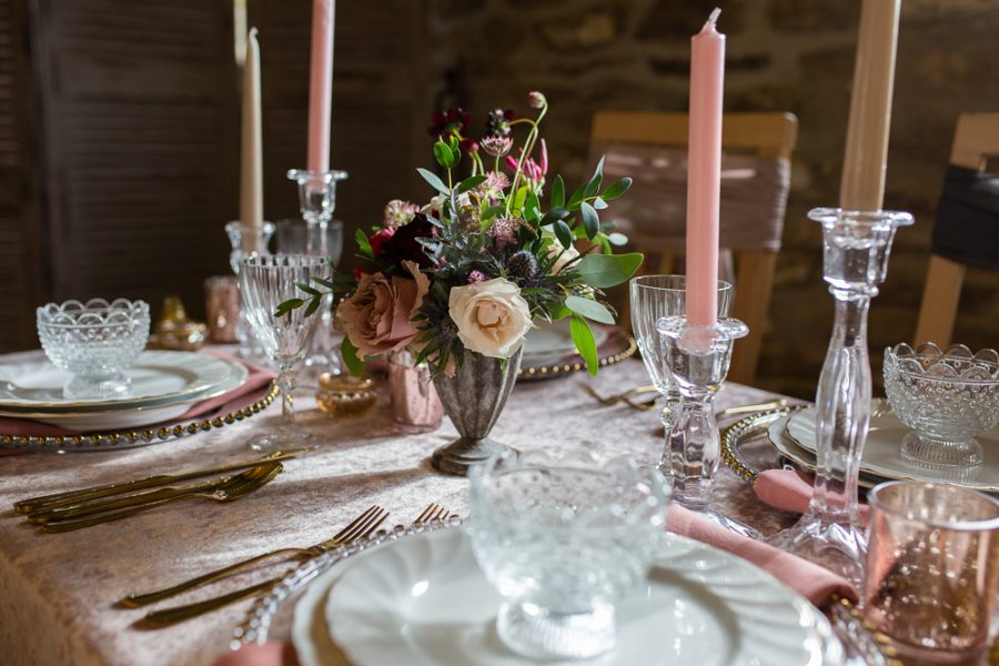 Rustic Luxe Wedding with Cerise, Red and Powder Pink Touches