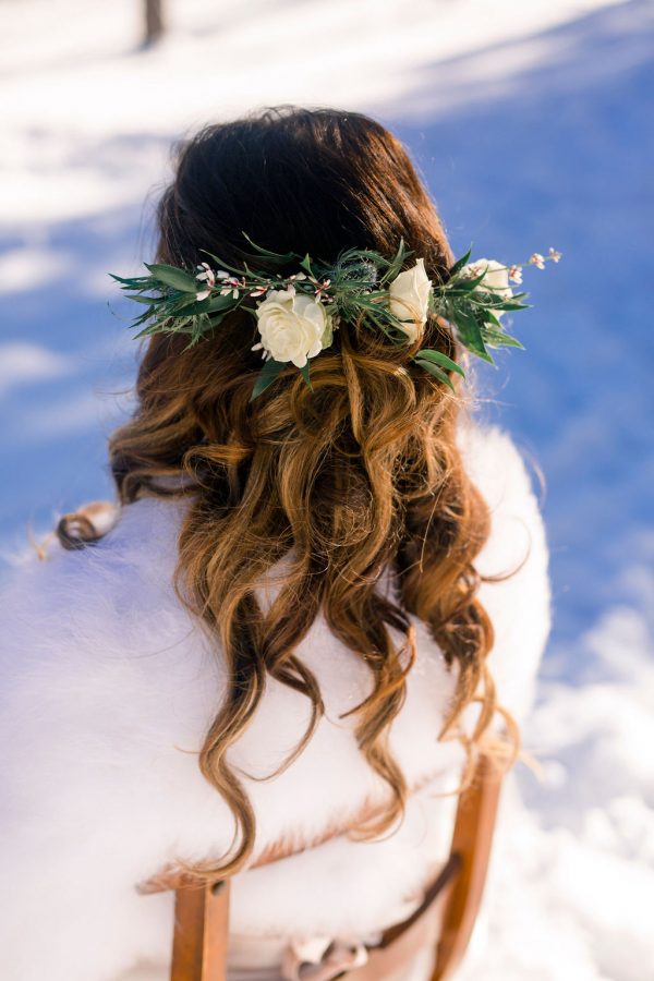 Outdoor Winter Wedding Inspiration with Turquoise and Gold Touches
