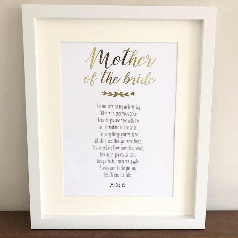 mother of the bride gifts from friend