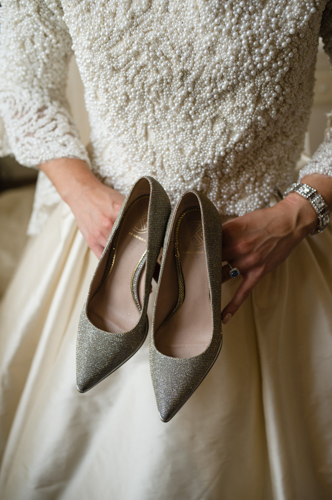 Classic Fairytale Wedding with Bespoke Dress and Rose Gold Touches