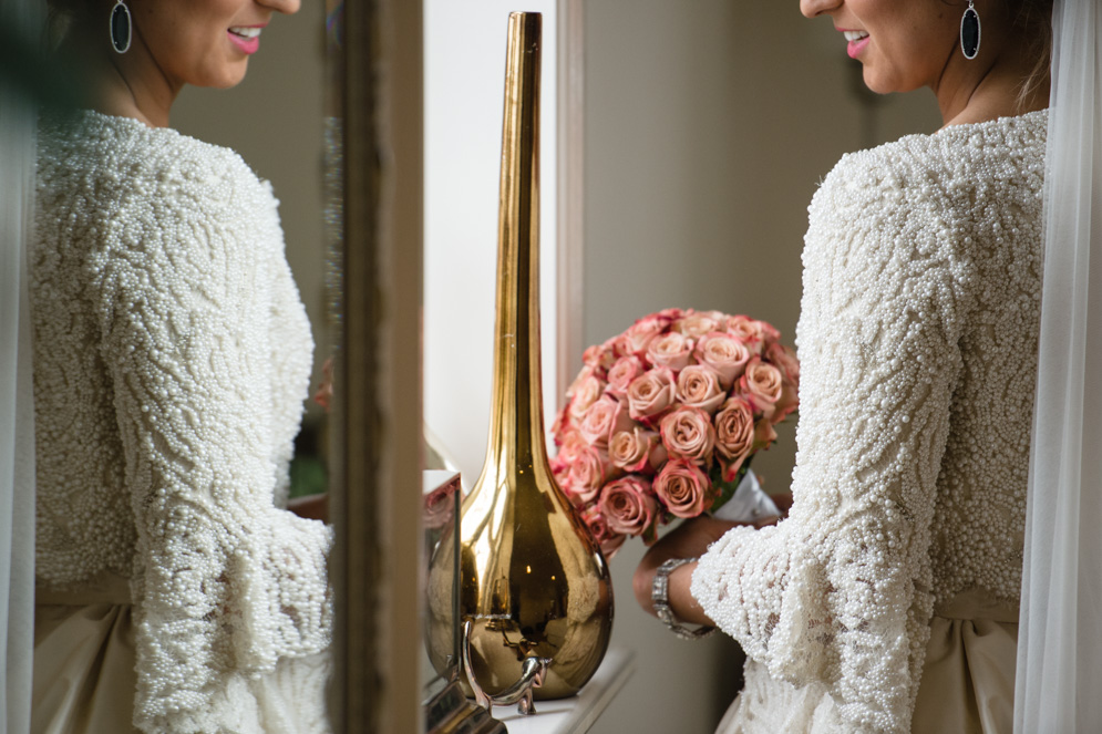 Classic Fairytale Wedding with Bespoke Dress and Rose Gold Touches