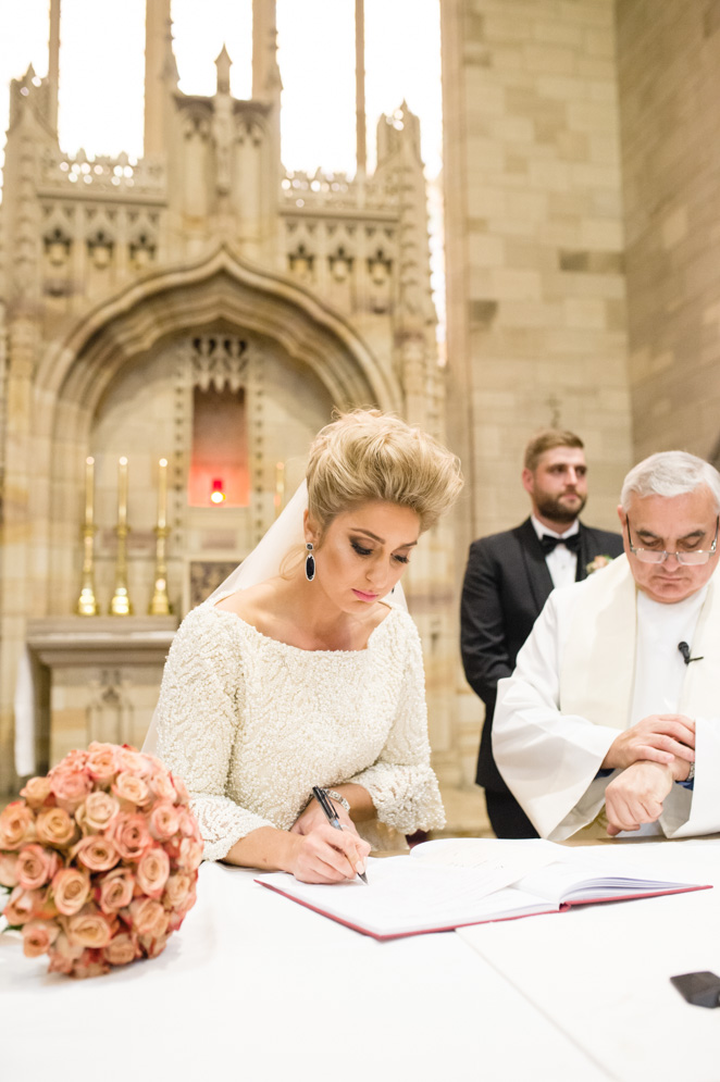 Classic Fairytale Wedding with Bespoke Dress and Rose Gold Touches