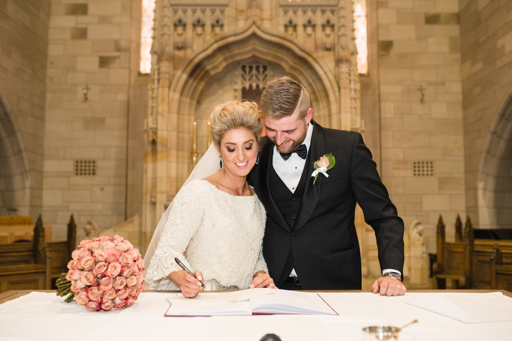 Classic Fairytale Wedding with Bespoke Dress and Rose Gold Touches