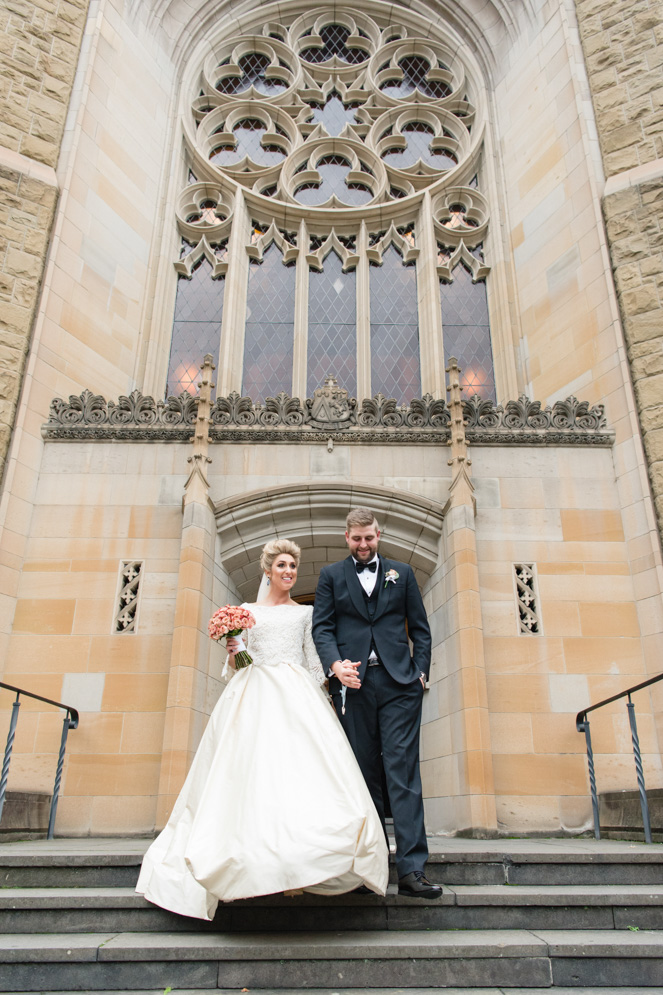 Classic Fairytale Wedding with Bespoke Dress and Rose Gold Touches