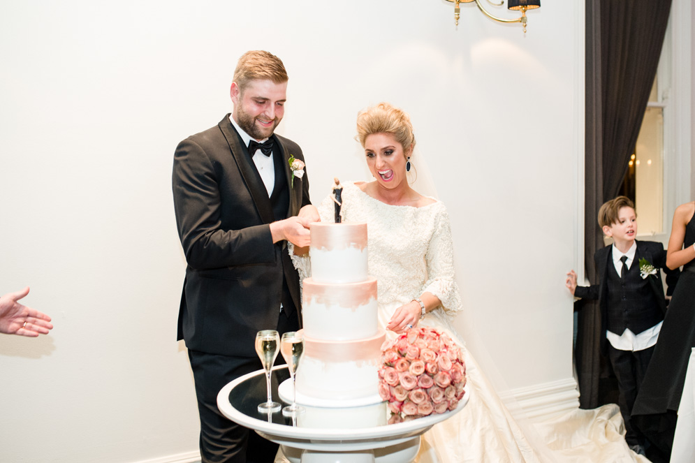 Classic Fairytale Wedding with Bespoke Dress and Rose Gold Touches