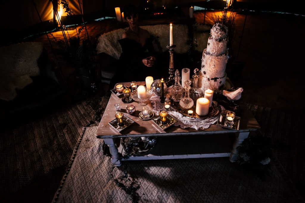 Alternative Winter Wedding Inspiration with Ethereal and Gothic Vibes