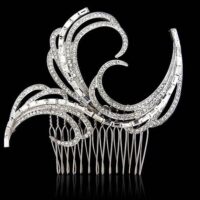 Etsy vintage art deco wedding hair comb as seen in the Unique Bride Journal