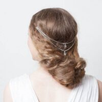 Vintage wedding head piece as seen in Unique Bride Journal