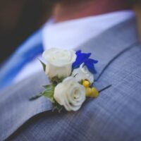 An elegant 1920s vintage style wedding with blue touches as featured on The National Vintage Wedding Fair blog