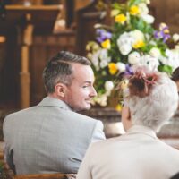 An elegant 1920s vintage style wedding with blue touches as featured on The National Vintage Wedding Fair blog