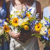 An elegant 1920s vintage style wedding with blue touches as featured on The National Vintage Wedding Fair blog