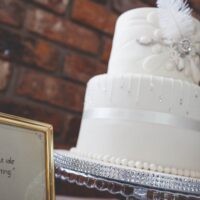 An elegant 1920s vintage style wedding with blue touches as featured on The National Vintage Wedding Fair blog