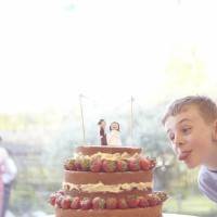 Dan and Maddi's Vintage Americana Country Wedding by Natalie J Weddings and featured on The National Vintage Wedding Fair naked cake