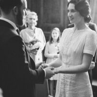 Real Wedding: hackney Town Hall, 1920s vintage ceremony as featured on the National Vintage Wedding Fair photographed by Claire Macintyre