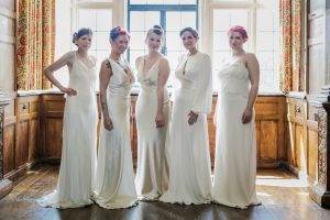 National Vintage Wedding Fair - Sue Kwiatkowska models wearing vintage wedding dress