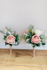 Artificial flower bouquets by Kylee Yee as featured on The National Vintage Wedding Fair blog