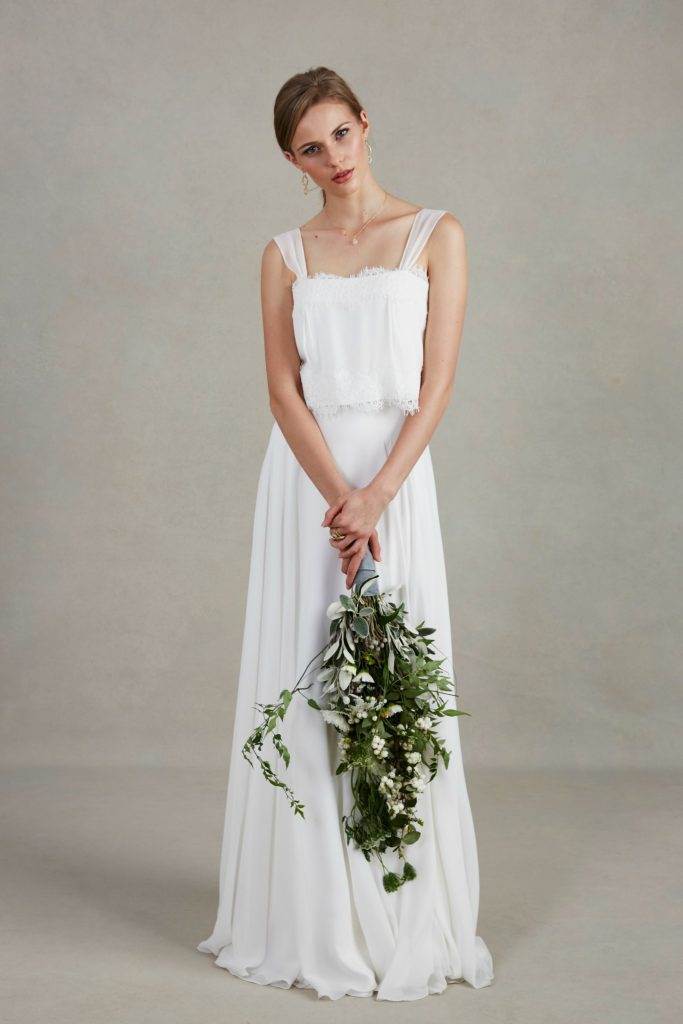 Sally Lacock 1970s inspired wedding dresses as featured on The Ntaional Vintage Wedding Fair blog