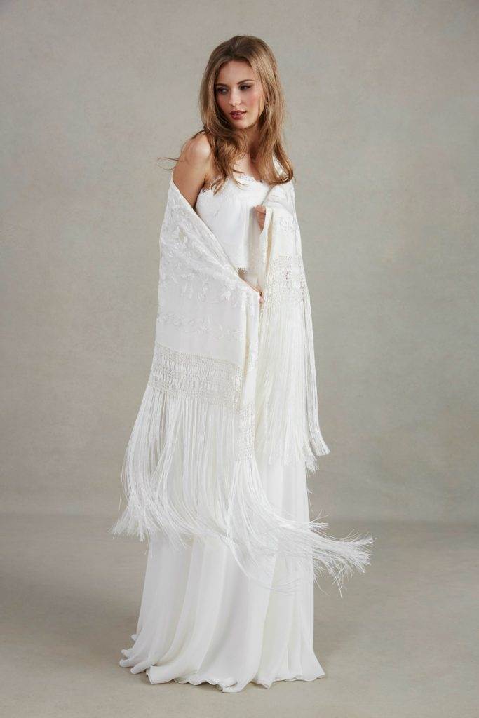 Sally Lacock 1970s inspired wedding dresses as featured on The Ntaional Vintage Wedding Fair blog