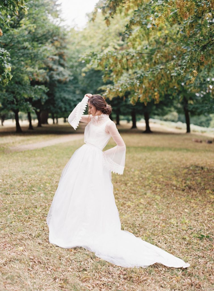 Kate Edmondson 1970s vintage style bridal separates, photo taken by Natasha Hurley