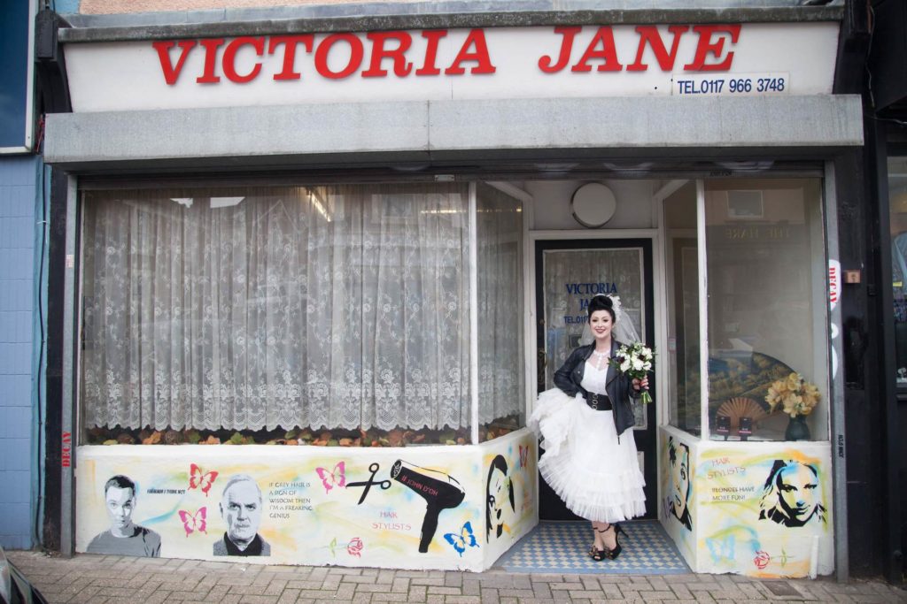 A vintage rockabilly bride wedding styled shoot in Bristol by Heartfelt Vintage