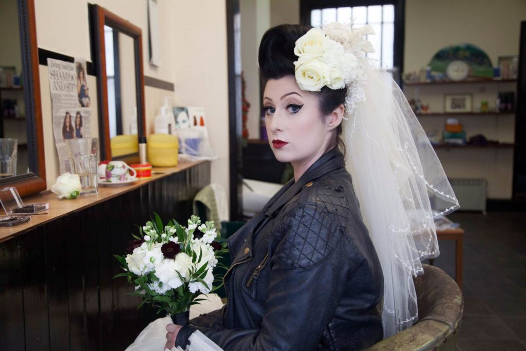 A vintage rockabilly bride wedding styled shoot in Bristol by Heartfelt Vintage