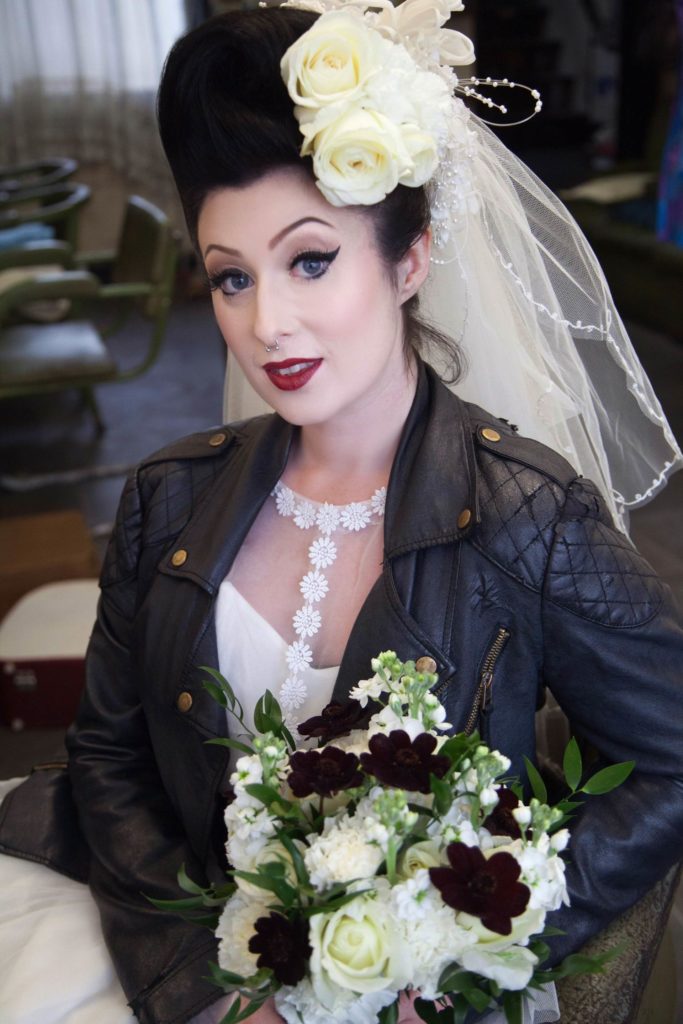 A vintage rockabilly bride wedding styled shoot in Bristol by Heartfelt Vintage