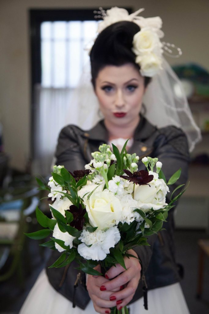 A vintage rockabilly bride wedding styled shoot in Bristol by Heartfelt Vintage