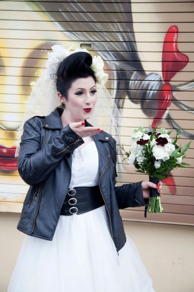 A vintage rockabilly bride wedding styled shoot in Bristol by Heartfelt Vintage