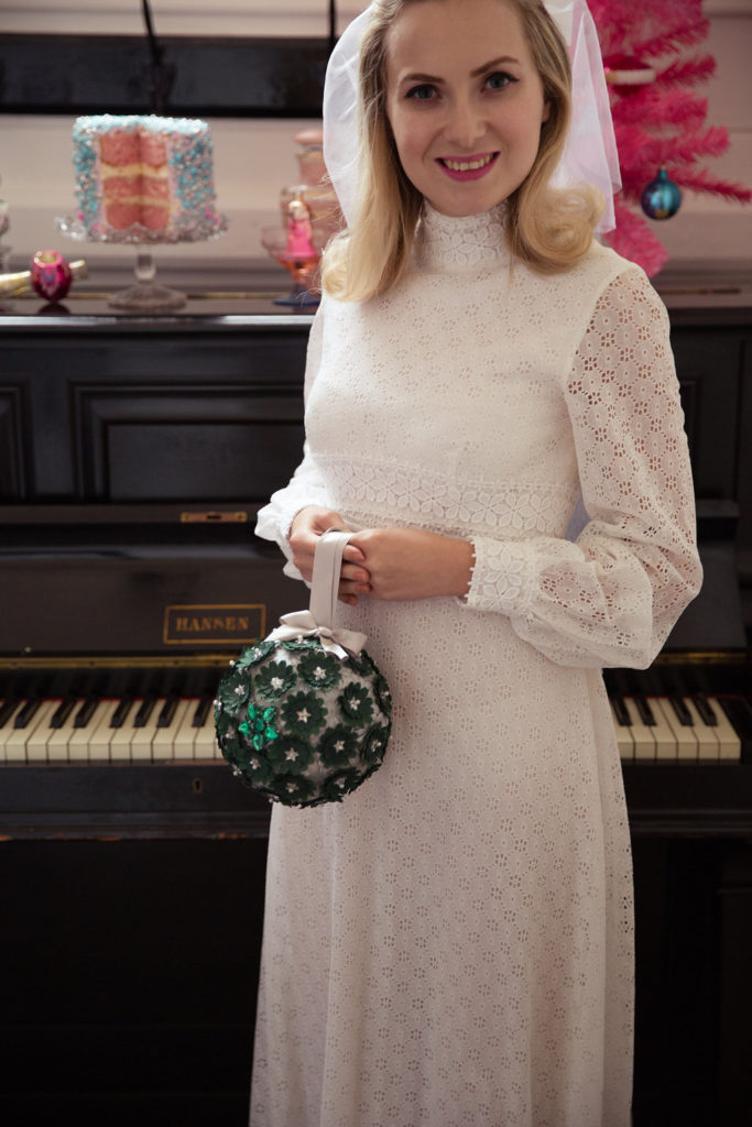 1960s Christmas wedding inspiration with pom poms & baubles galore!