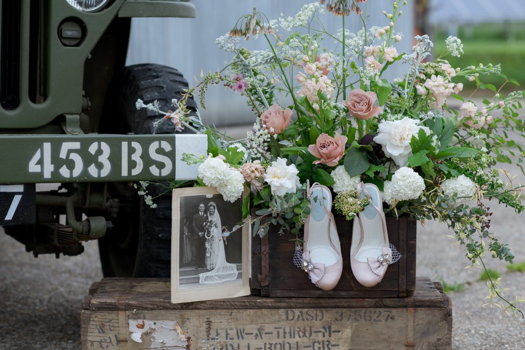 Vintage 1940s wedding style with contemporary twist and a Hurricane